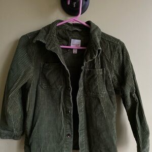 Olive Green Corduroy Kids Jacket